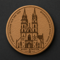 Basler Münster historische Fassade Holz-Flaschenöffner & Magnet (SW-0063)