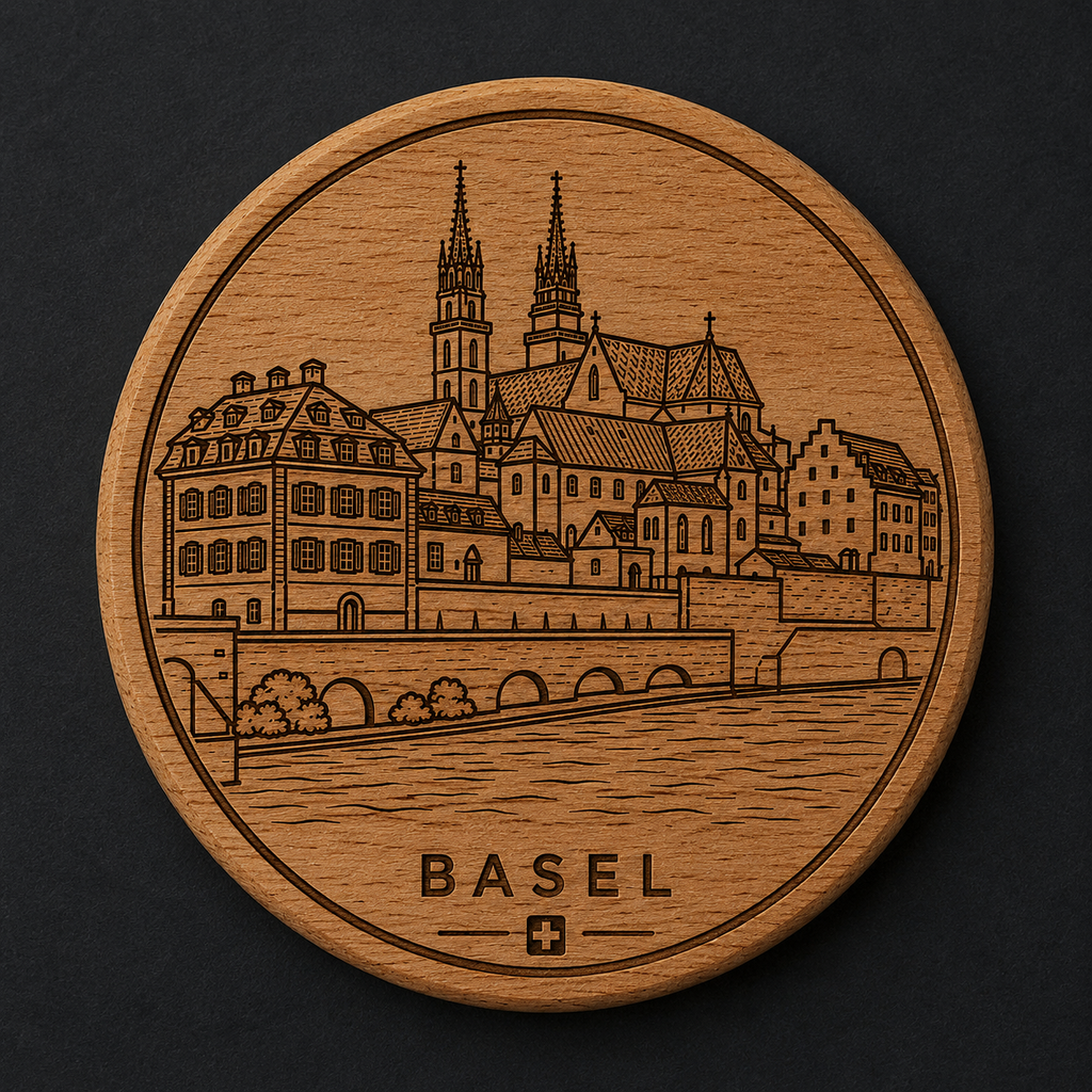 Basler Münster am Rhein Holz-Flaschenöffner & Magnet (SW-0066)