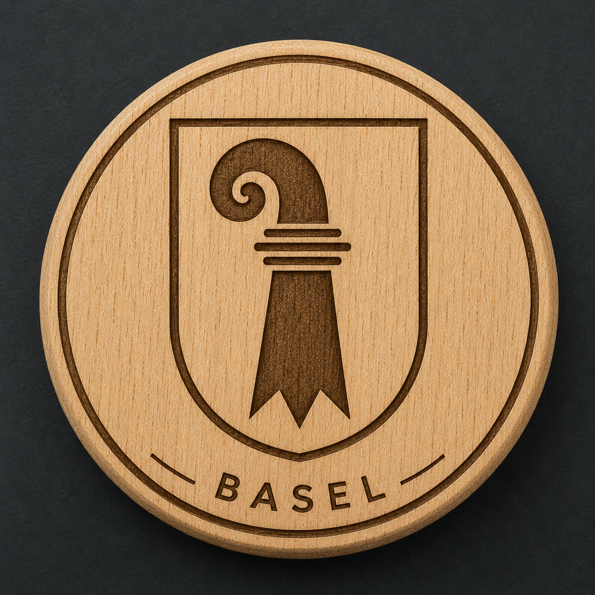 Baselstab Holz-Flaschenöffner & Magnet (SW-0070)
