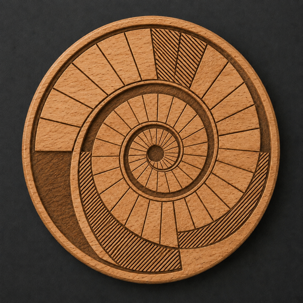 Bauhaus Spiral Staircase – Wooden Bottle Opener & Magnet (BL-005)
