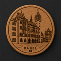Basel Historic Town Hall Wooden Bottle Opener & Magnet (SW-0065)