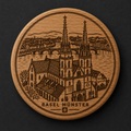 Basler Münster & Rhein Holz-Flaschenöffner & Magnet (SW-0064)