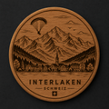 Interlaken Gleitschirmflug Holz-Flaschenöffner & Magnet (SW-0069)