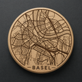 Basel Stadtplan Holz-Flaschenöffner & Magnet (SW-0061)