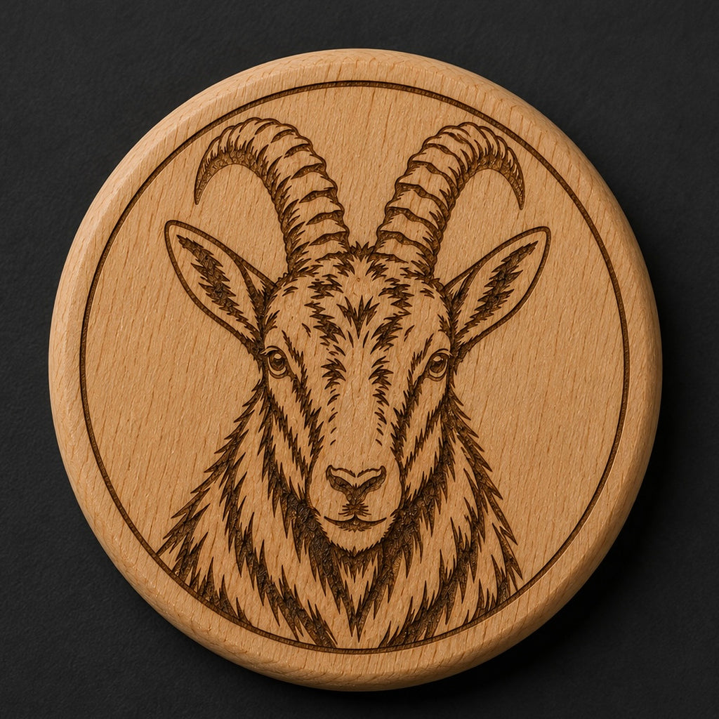 Schweizer Alpensteinbock Holzmagnet & Flaschenöffner (SW-060)