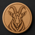 Schweizer Alpensteinbock Holzmagnet & Flaschenöffner (SW-060)