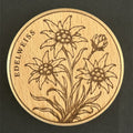FLASCHENÖFFNER AUS HOLZ & KÜHLSCHRANKMAGNET Edelweiß (SW-0027)
