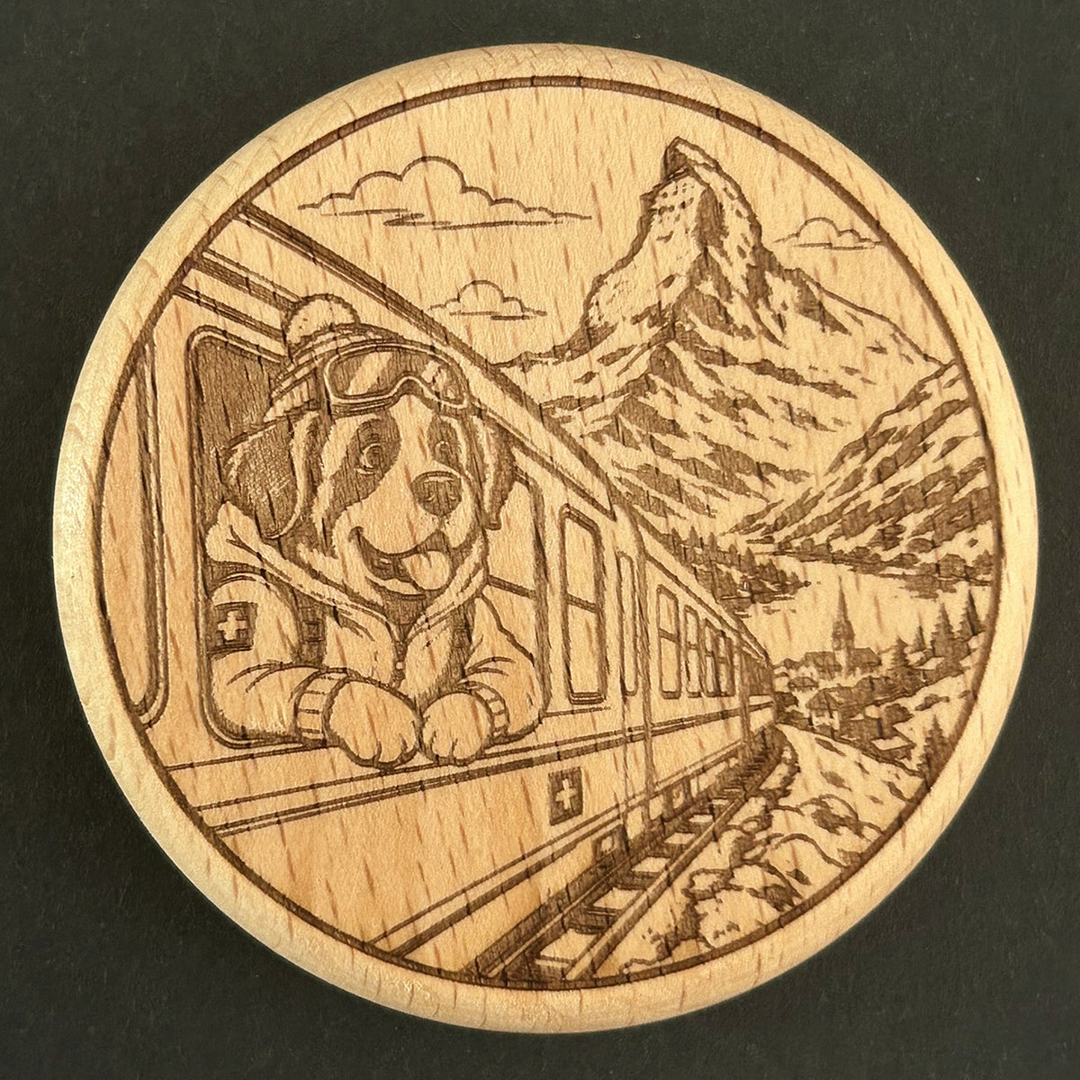 St. Bernard on the Mountain Train (SW-0019)