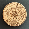 Magnetic Wooden Bottle Opener – Mallorca Map & Compass (MC-028)