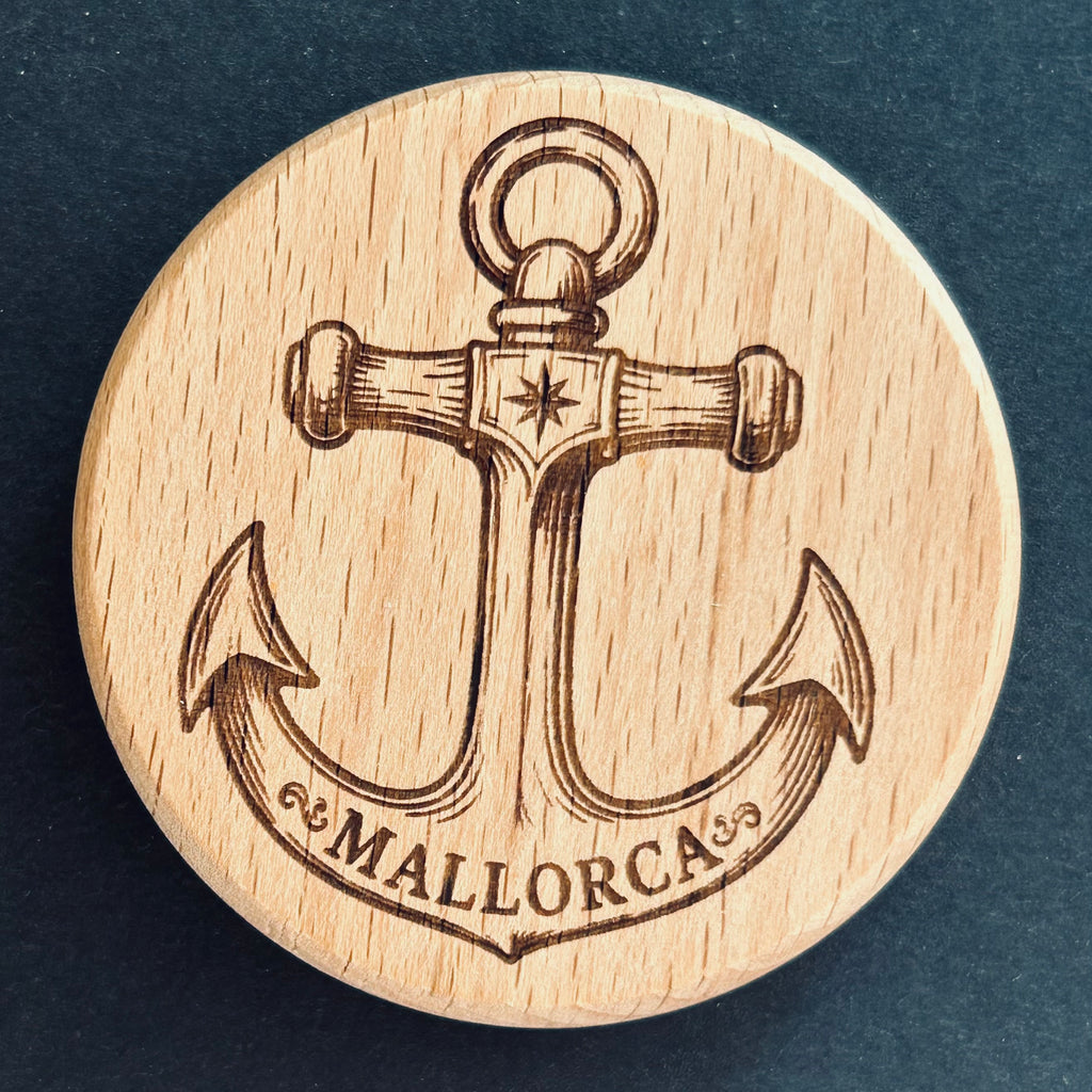 Magnetic Wooden Bottle Opener – Mallorca Anchor (MC-027)