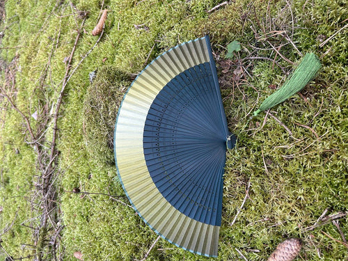 Wooden folding fan